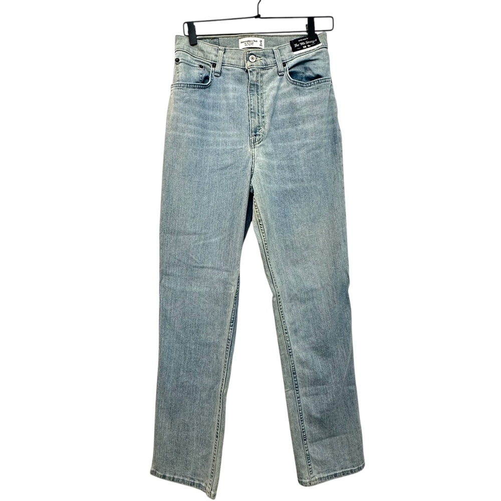 Abercrombie & Fitch Curve Love‎ High Rise 90s Straight Leg Denim Jeans Size 28